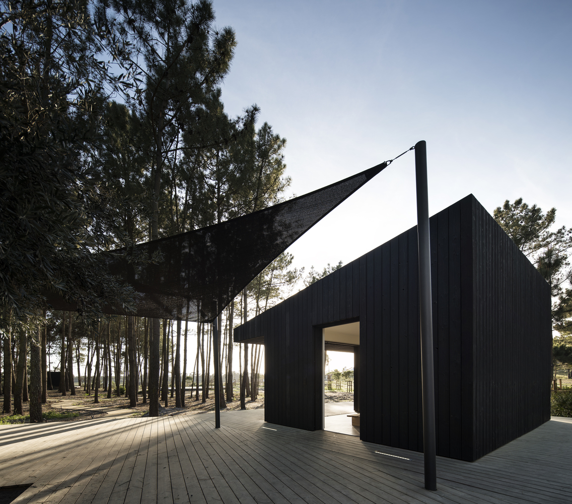 葡萄牙林中的两个黑色小屋-17