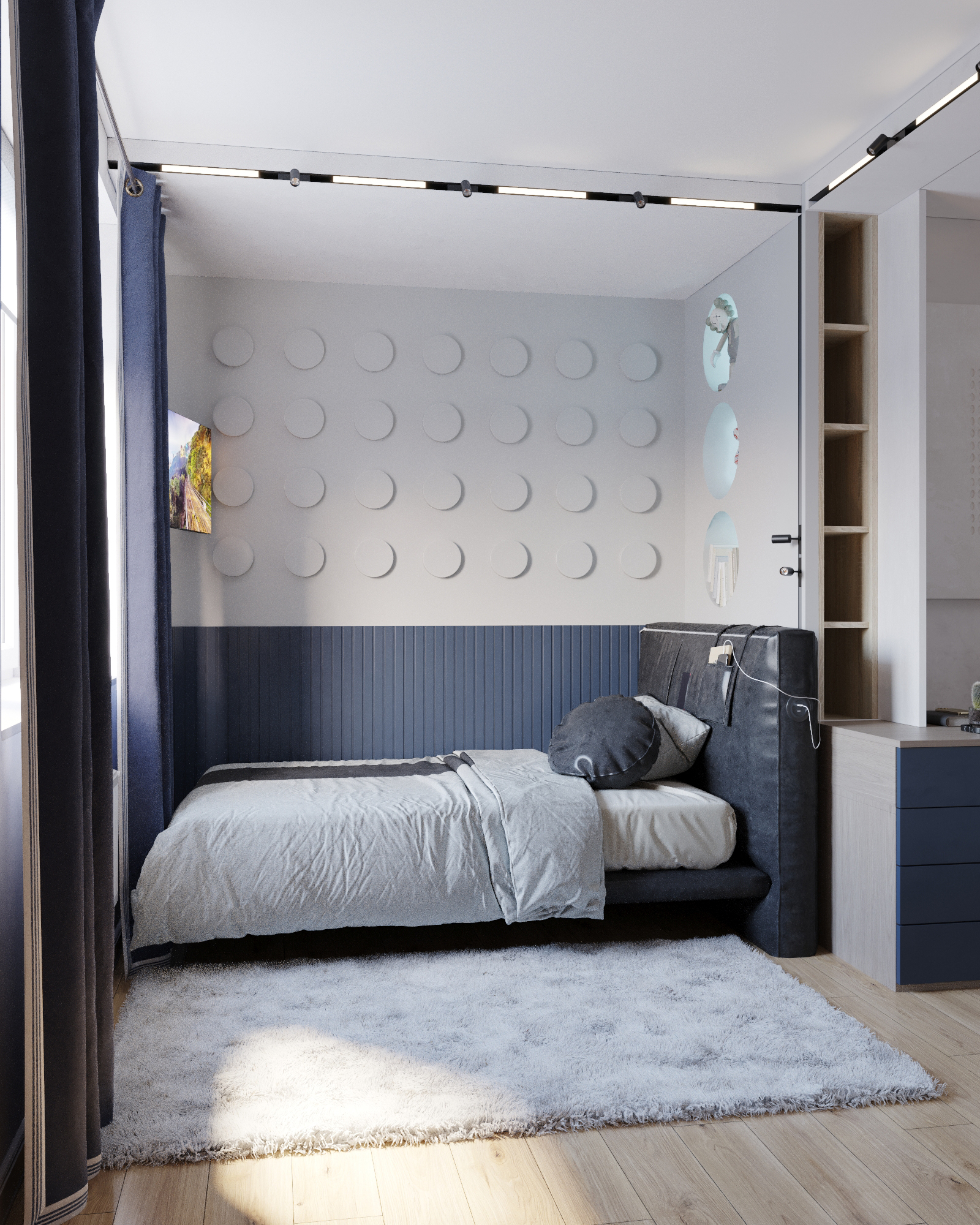 Teenager room.Design&visualization by Iryna Osahi-0