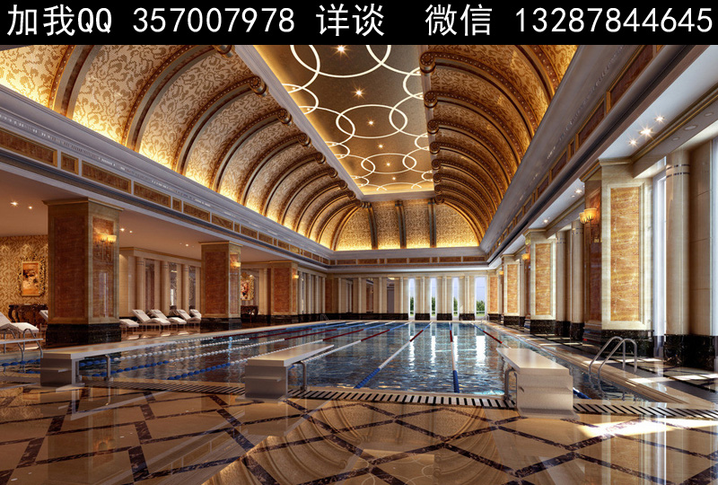 游泳馆设计案例效果图2-8