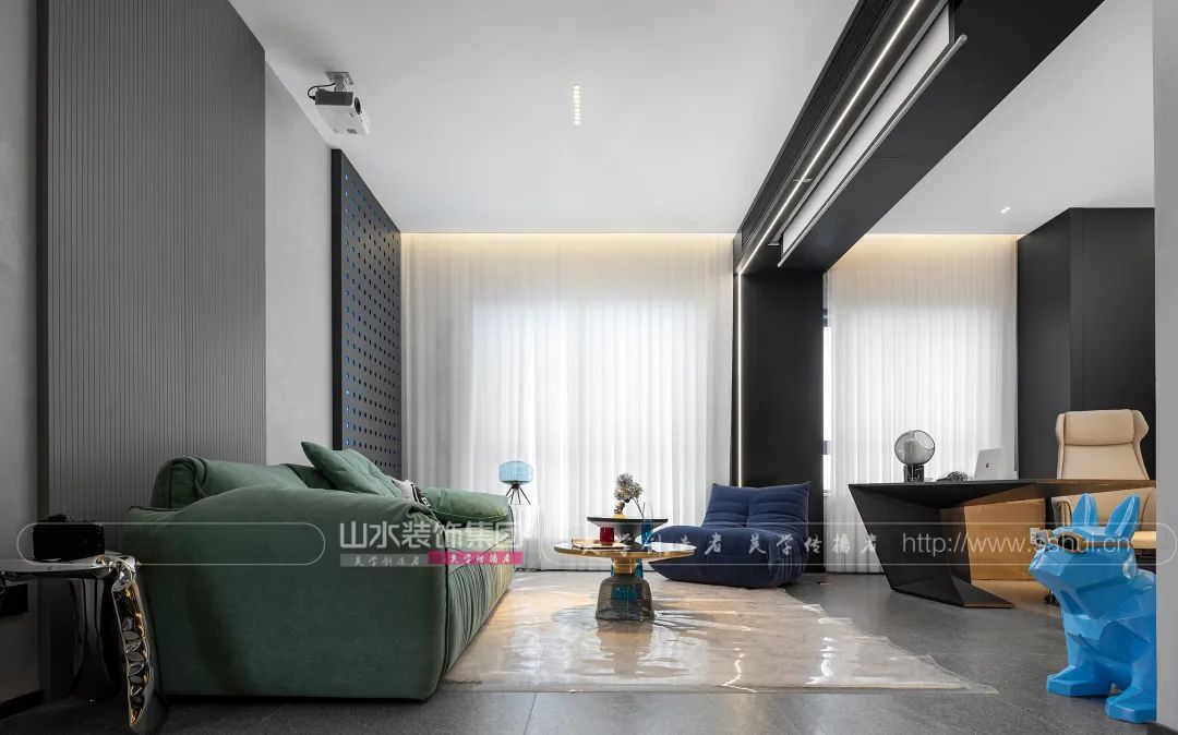 赛博朋克山水 S200 样板间丨山水空间装饰-22