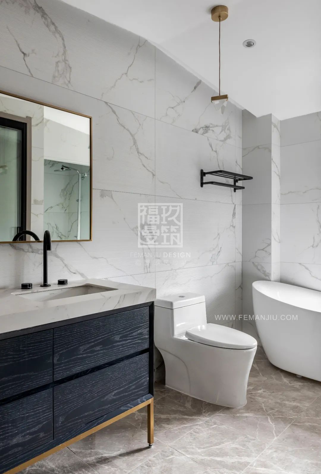 重庆融创博爵堡轻奢混搭别墅私宅设计丨中国重庆丨重庆福曼玖筑装饰设计有限公司-50