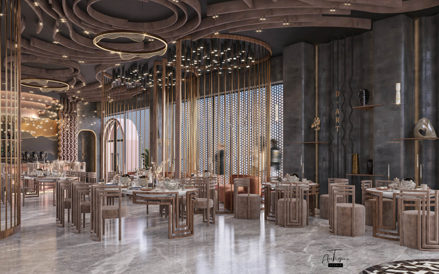 D'ART 餐厅和私人 Twitto 收藏店丨安哥拉丨ANTIQUE Studios-10