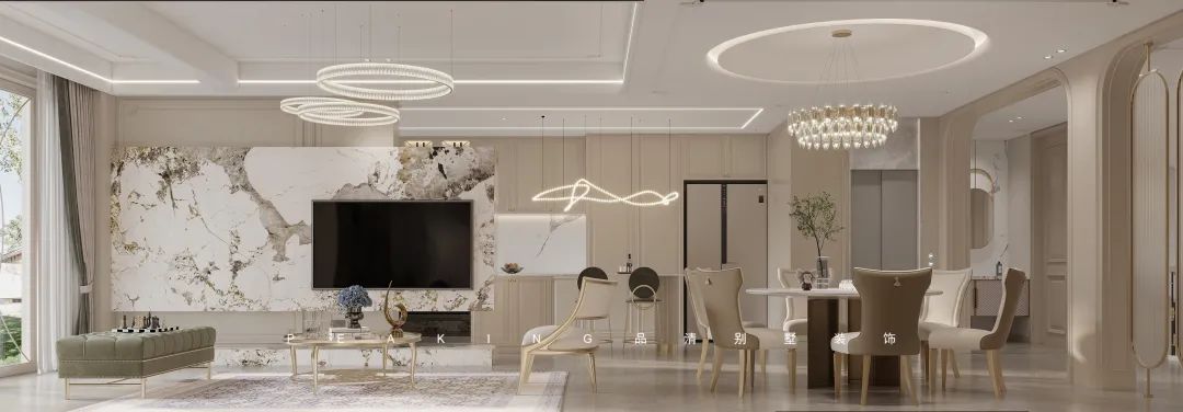 别墅装修 · 290㎡美式轻奢风格案例赏析-3