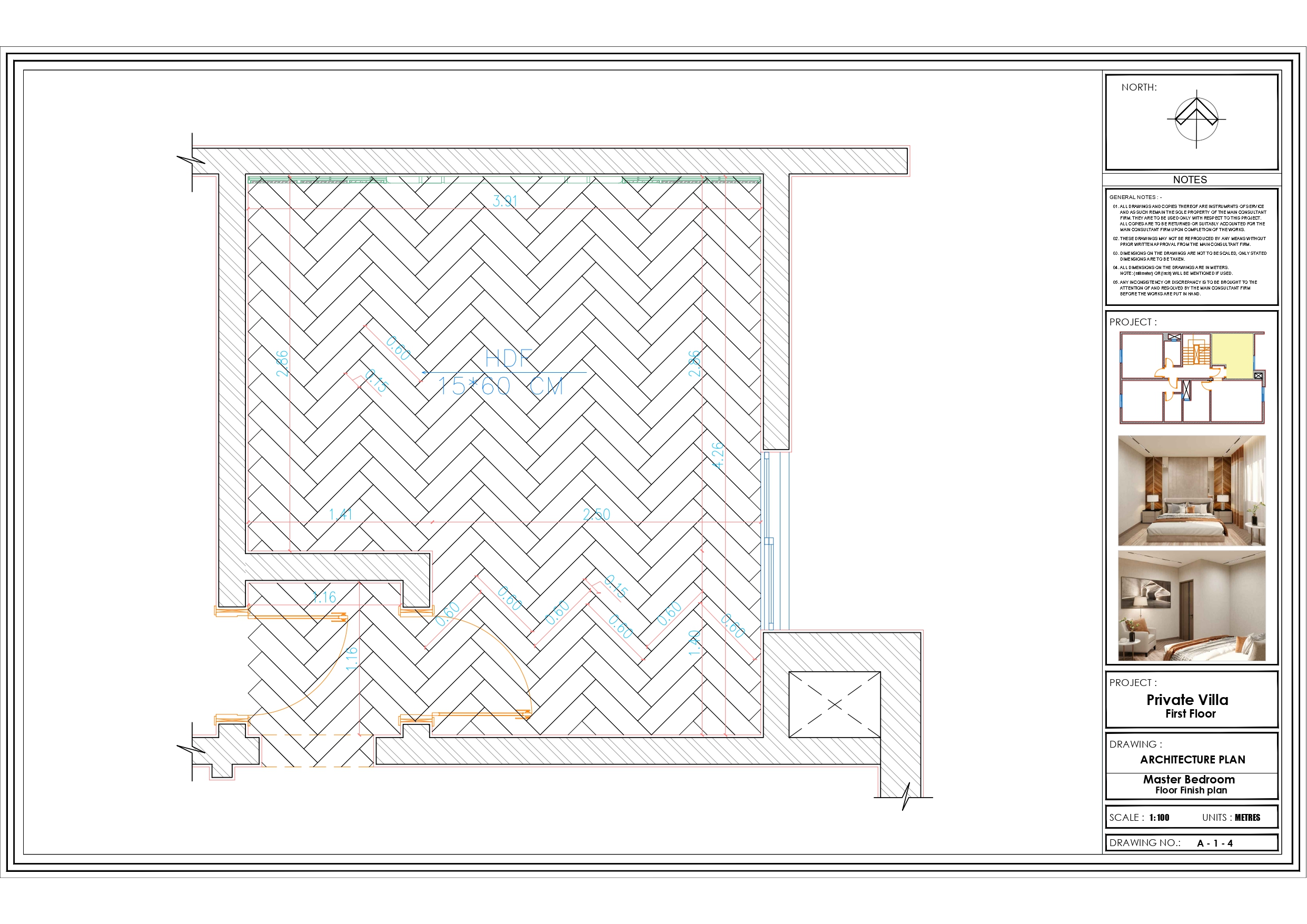 Working Drawings of masterbedroom in ksa-2