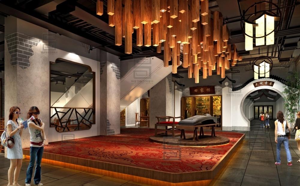 老六安美食街室内设计 | 人体尺度与空间的和谐融合-16