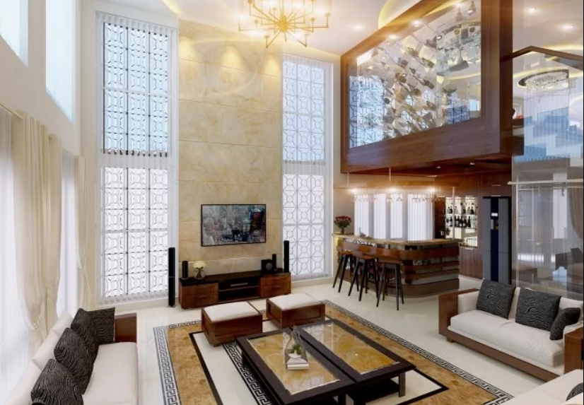 Xây Nhà 3 Tầng, Một Lửng Với Nội Thất Gỗ Tự Nhiên | Sydesign-31