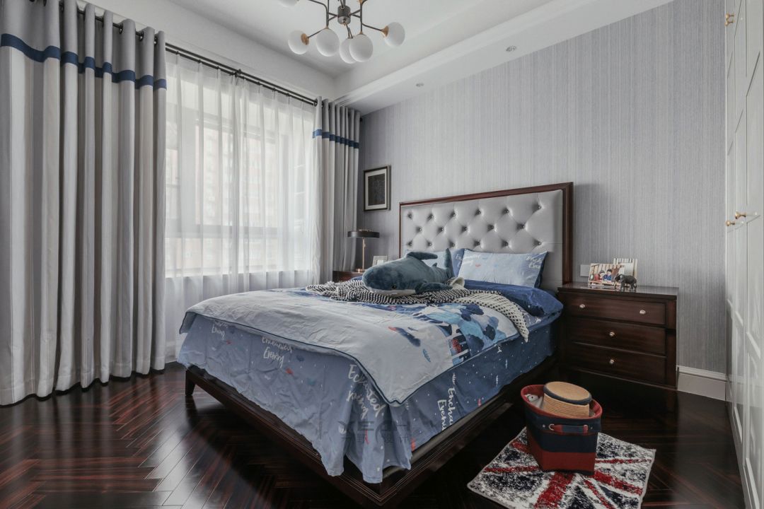 中南雅苑 | 140m² | 美式风格 | 奶油蓝与火烈鸟粉的完美融合-21