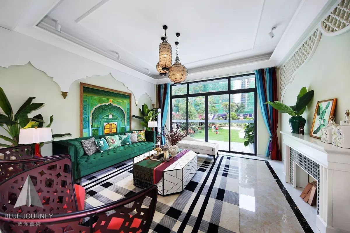 【軟裝設計】藍途新作 | 惠東小徑海岸城花園一期东南亚风格別墅樣板房-23