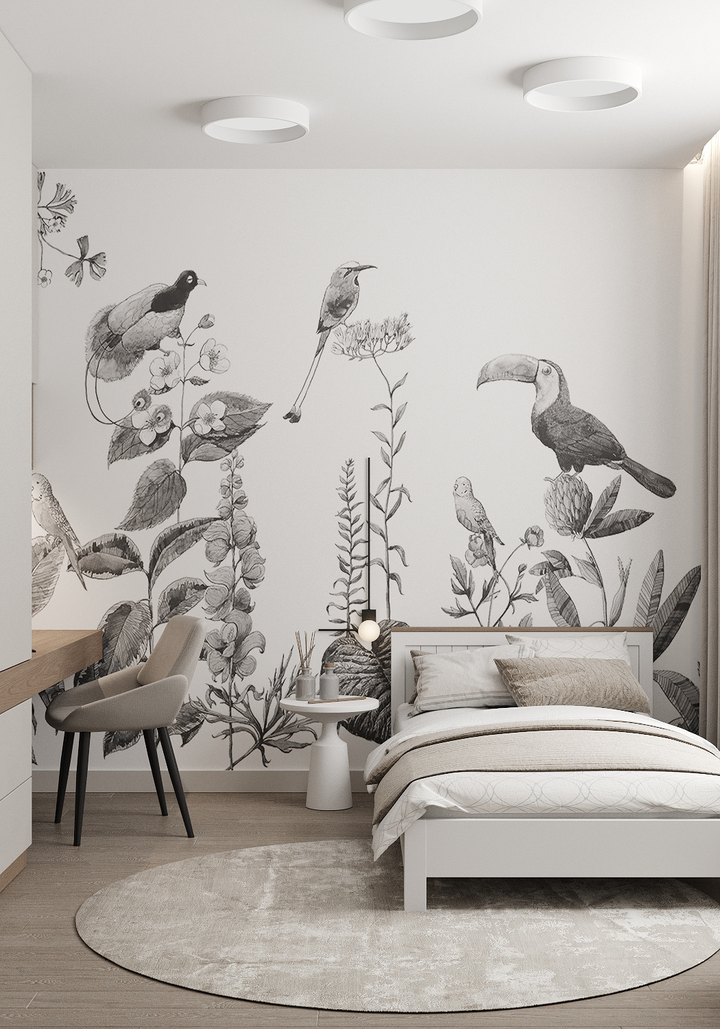 100㎡高级灰色系住宅设计-15