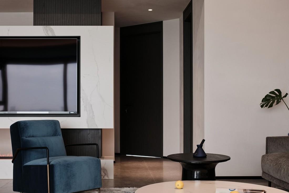 高级灰湖景房室内设计-3