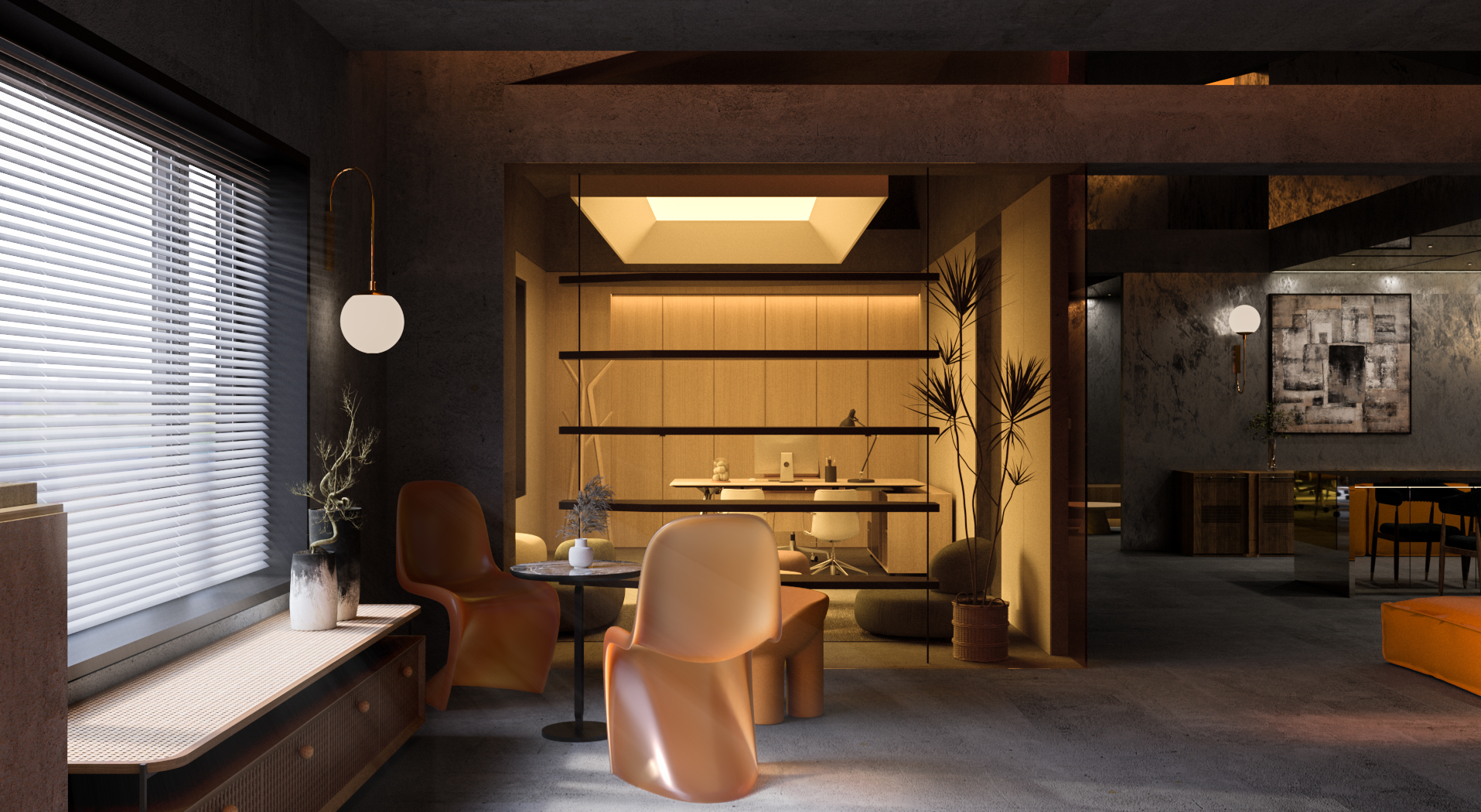 500 平小办公室室内设计-7