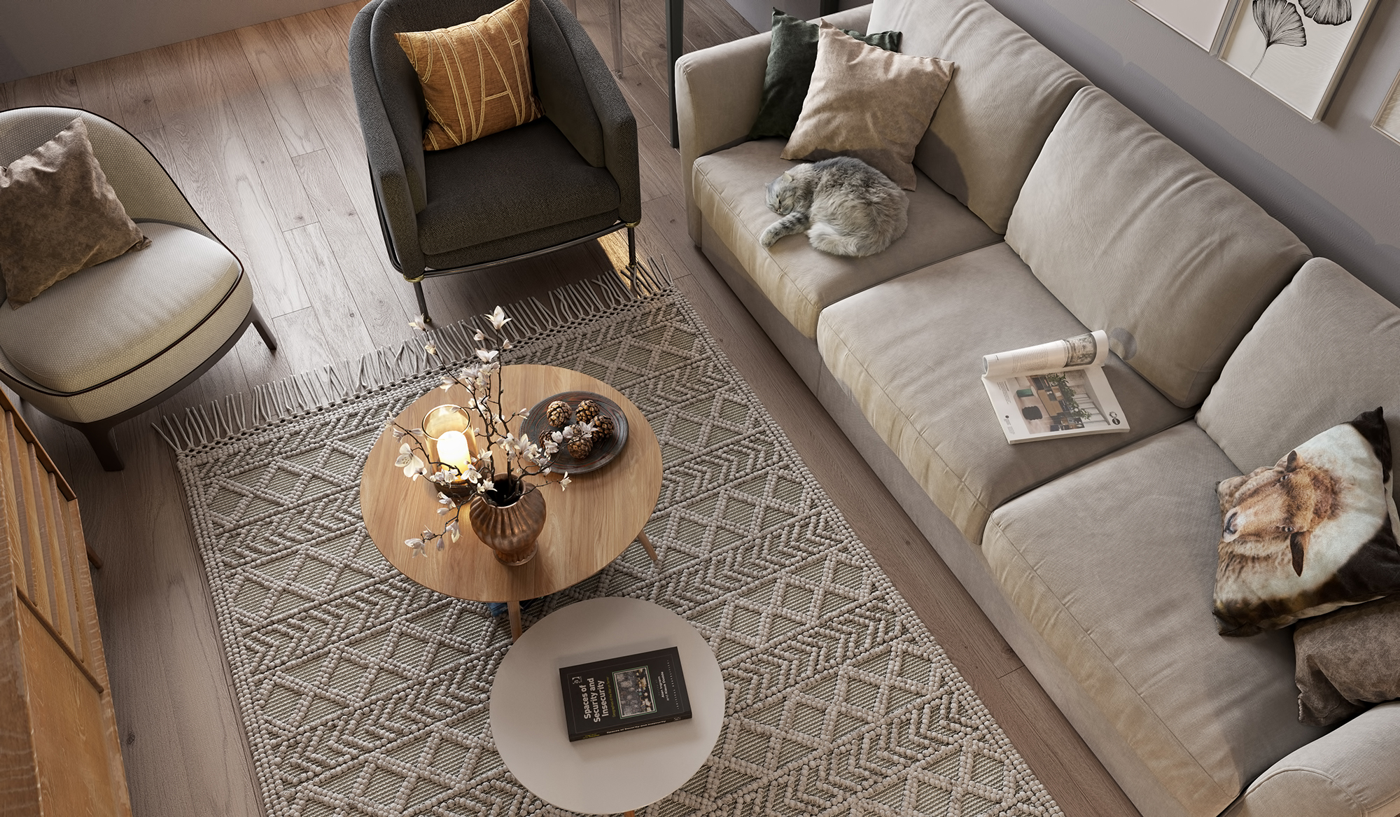 Living room and kitchen of a small apartment-13