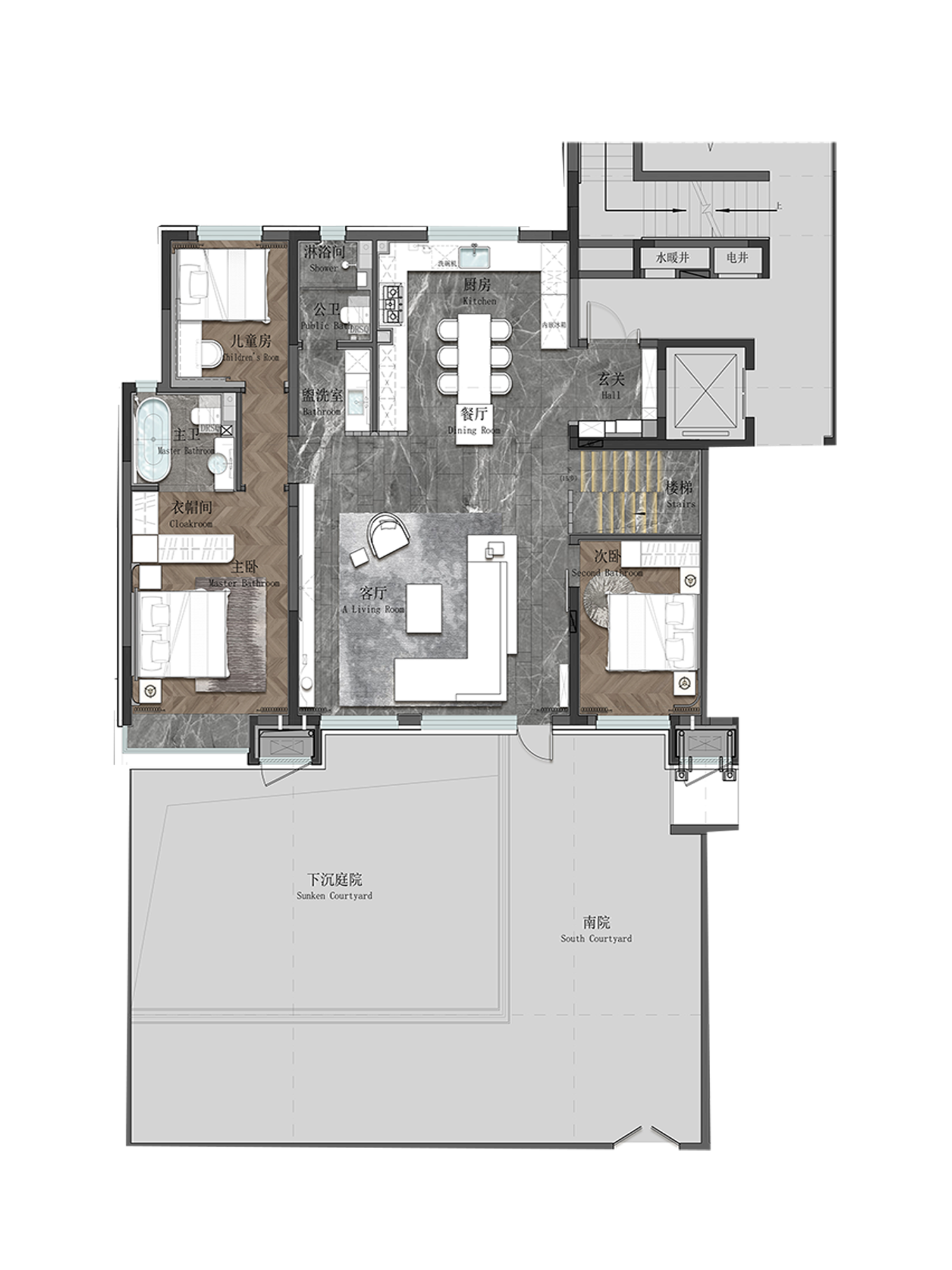 沈阳龙湖招商东望府洋房丨中国辽宁丨北京靳朝晖设计有限公司-76