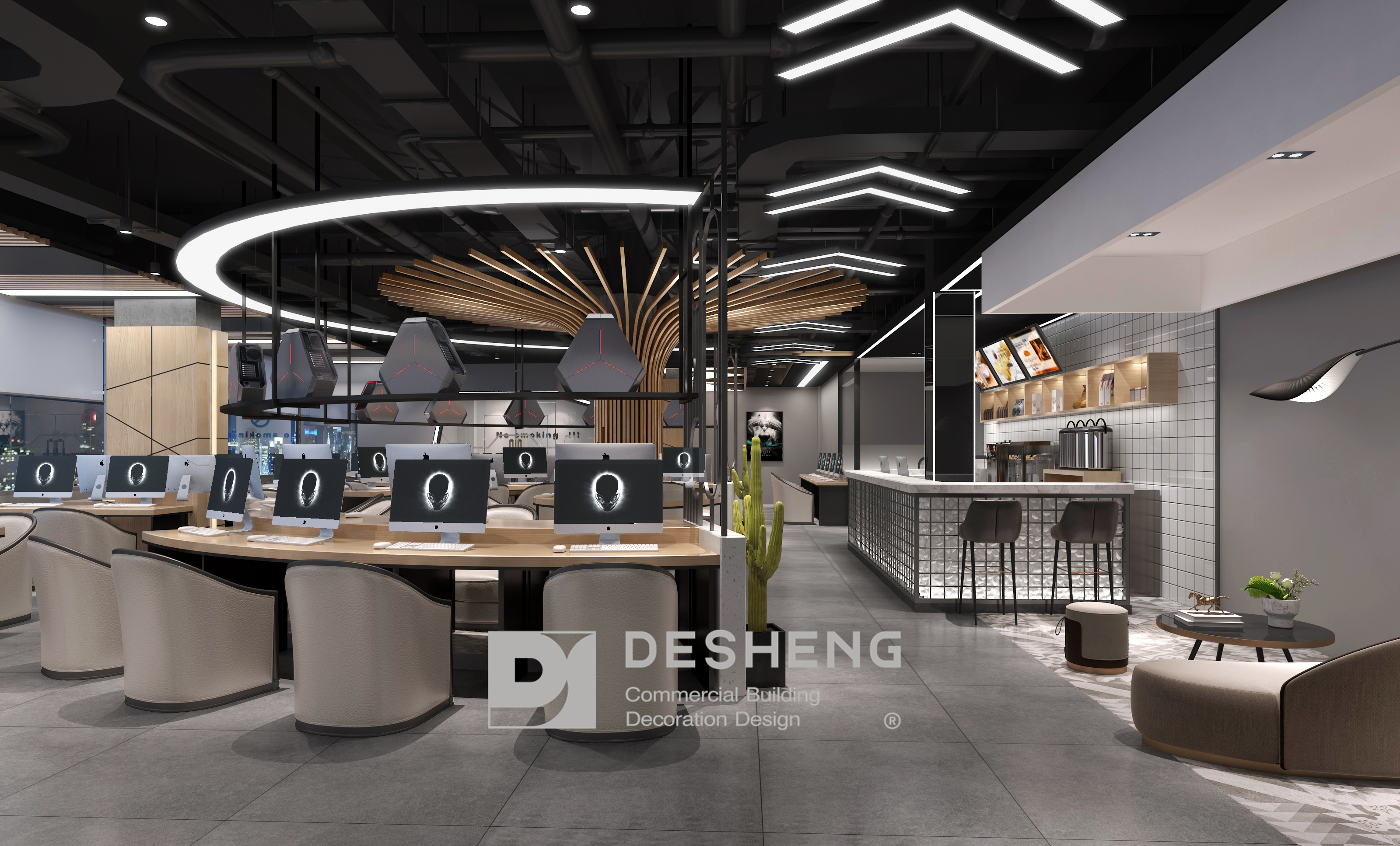 德盛装饰商业装修案例-一如既往网吧-2