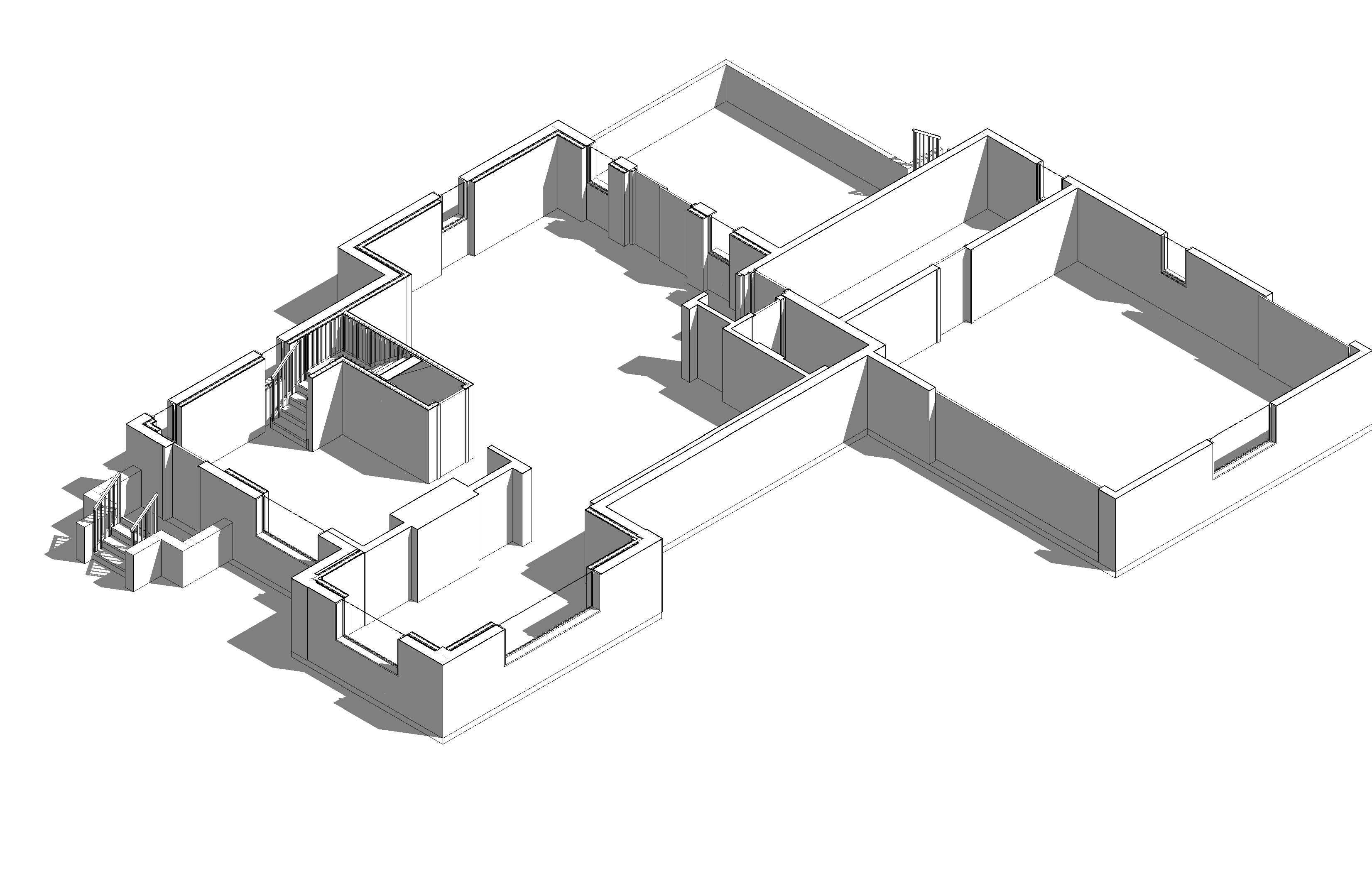Basic 3D model for a house in USA 2020-6