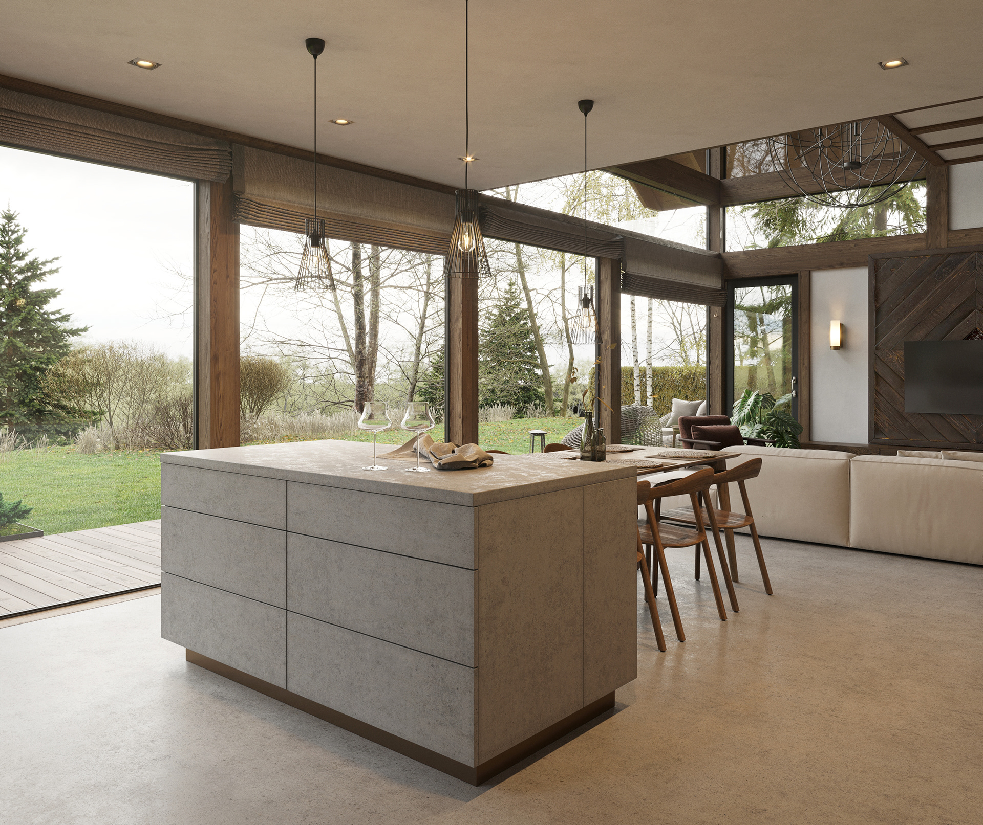 白俄罗斯半木结构房屋室内设计-7