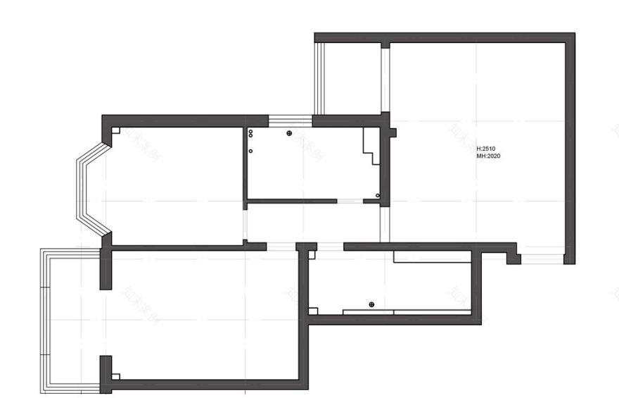 76㎡纯黑现代工业风住宅设计-8