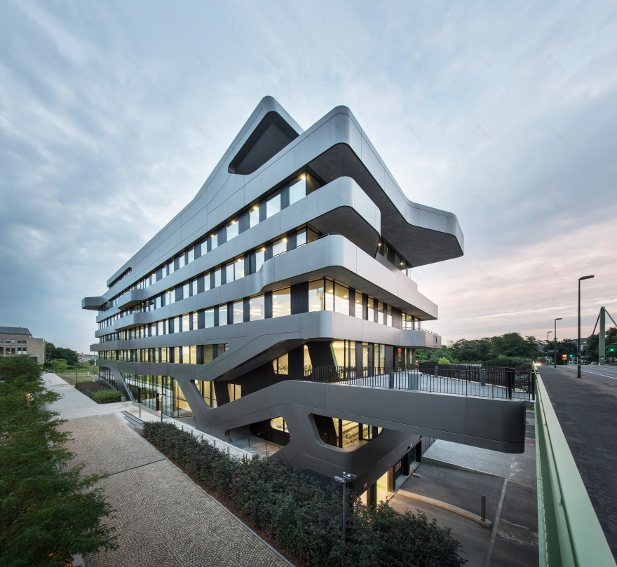 Jürgen Mayer H's FOM Hochschule building features bulging balconies and seamless stairs-22
