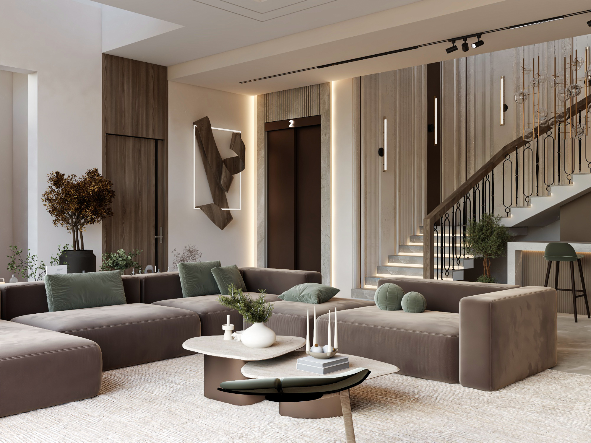 沙特阿拉伯主厅室内设计项目丨ARWA ALHAMDI DESIGN-6