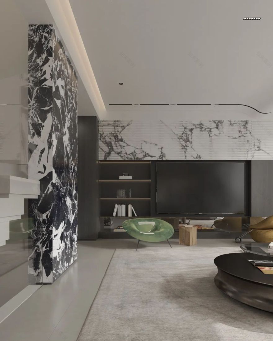 汀泽湾自然优雅家居空间设计丨龙庭设计-8