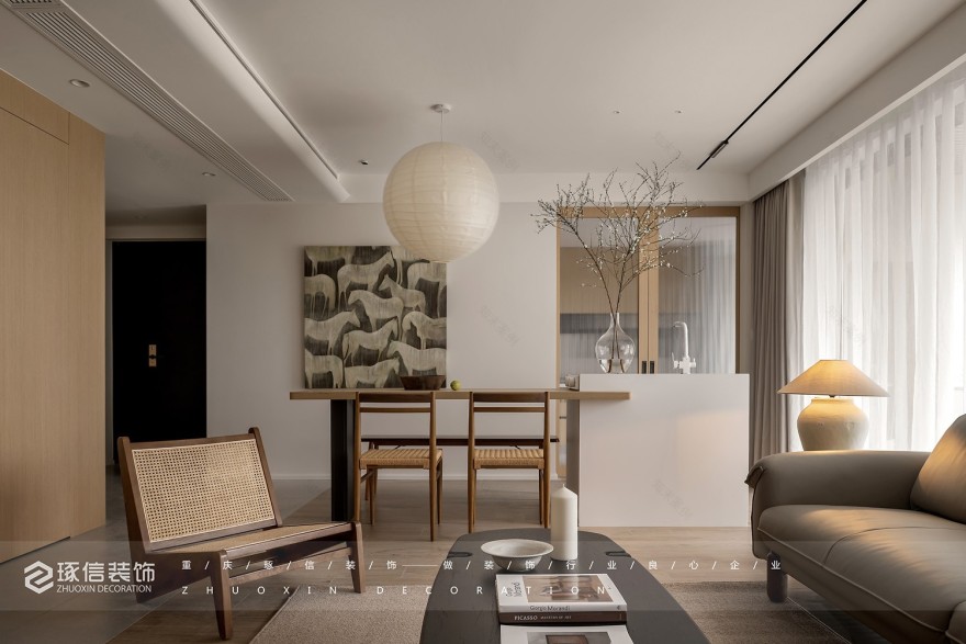 120 平现代极简放松空间丨琢信装饰-12