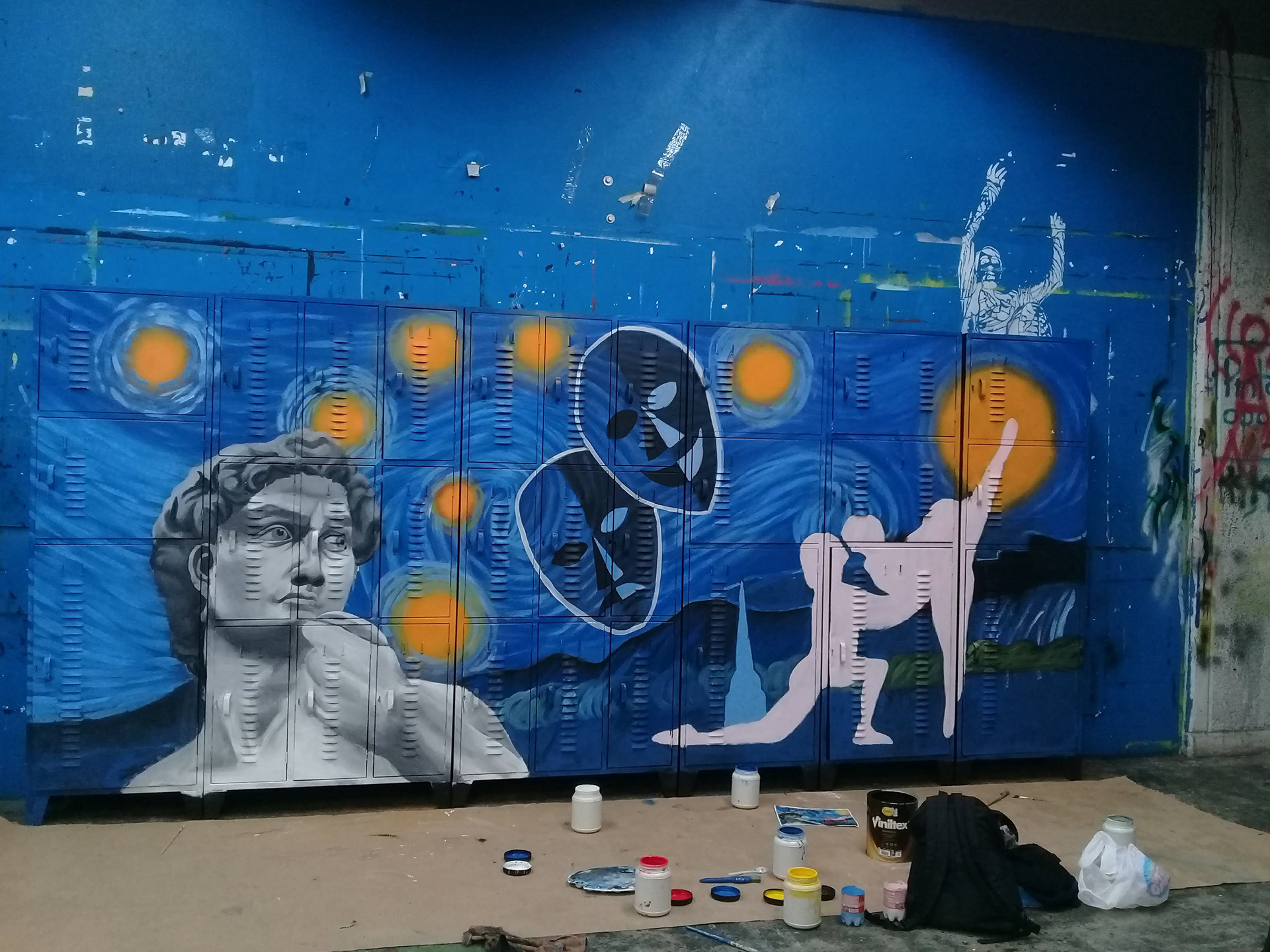 安蒂奥基亚大学艺术学院储物柜壁画设计与执行项目-15