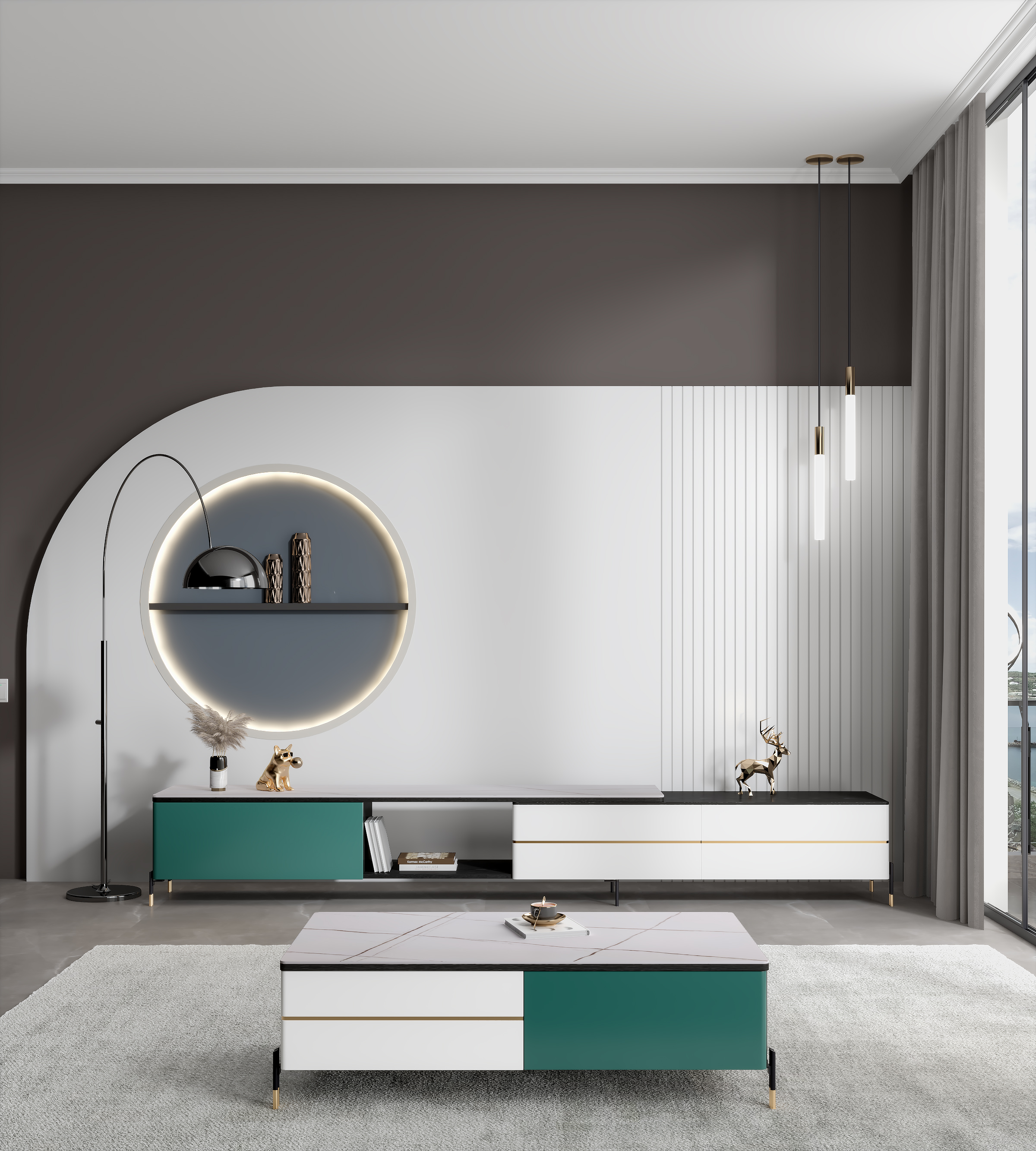 电商电视柜茶几，3DMAX2019、PScc2019、VARY4.1室内设计案例-1