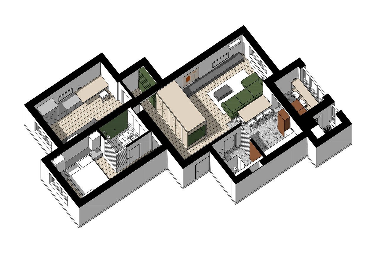乌克兰基辅 82㎡多彩空间设计-16
