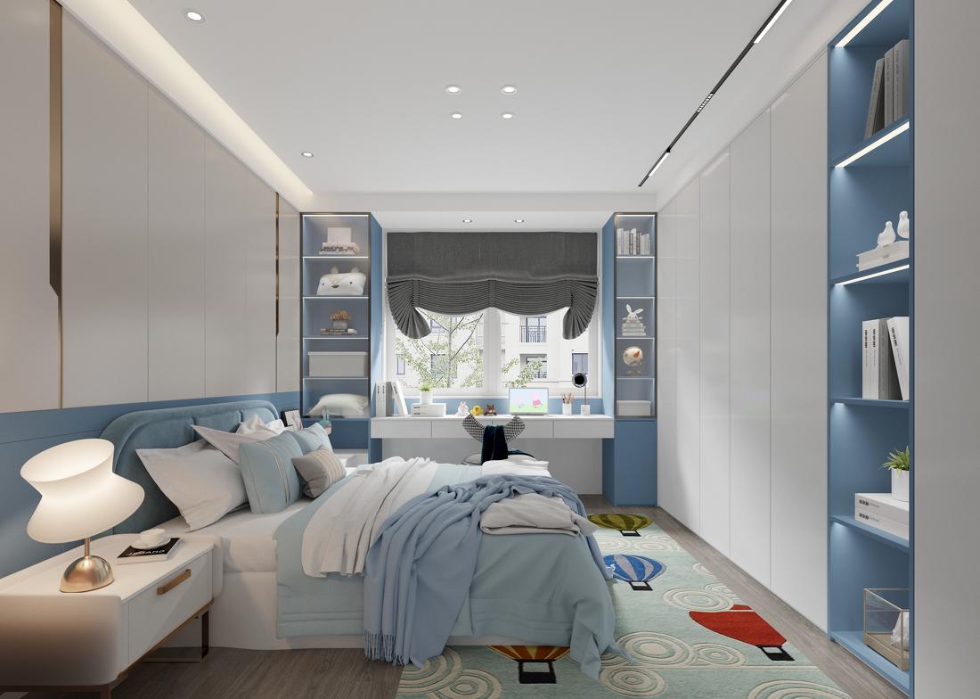 暖色系现代简约住宅设计-16