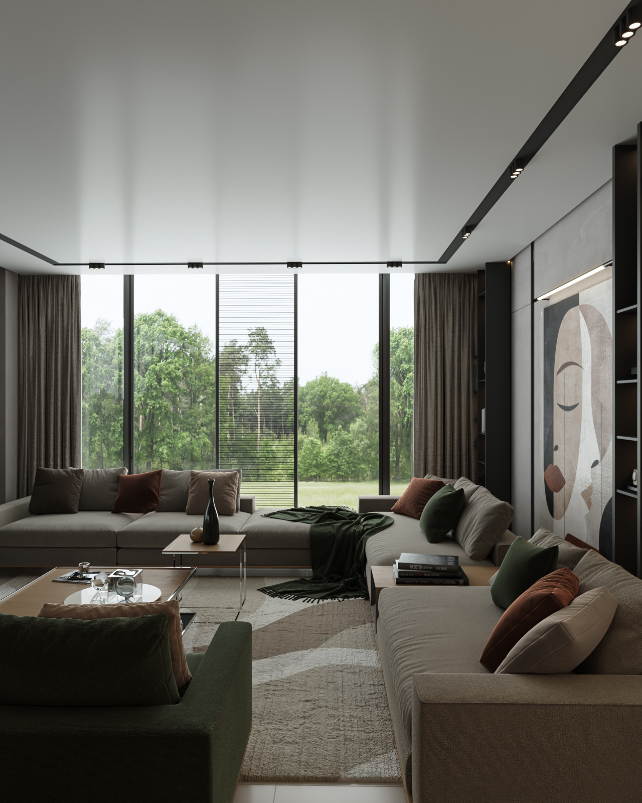 Luminous Contemporary chalet interior-3
