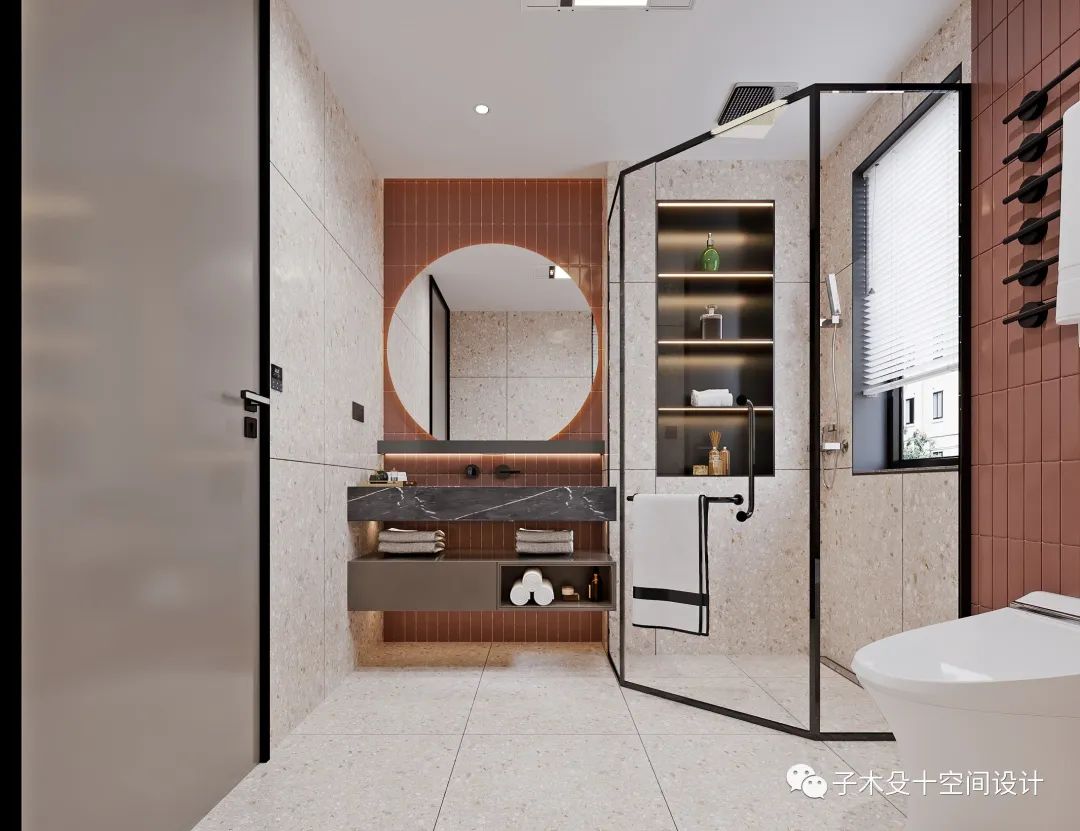 艺术包围的家 · 现代轻奢的爱马仕橙空间丨子木殳十空间设计-46