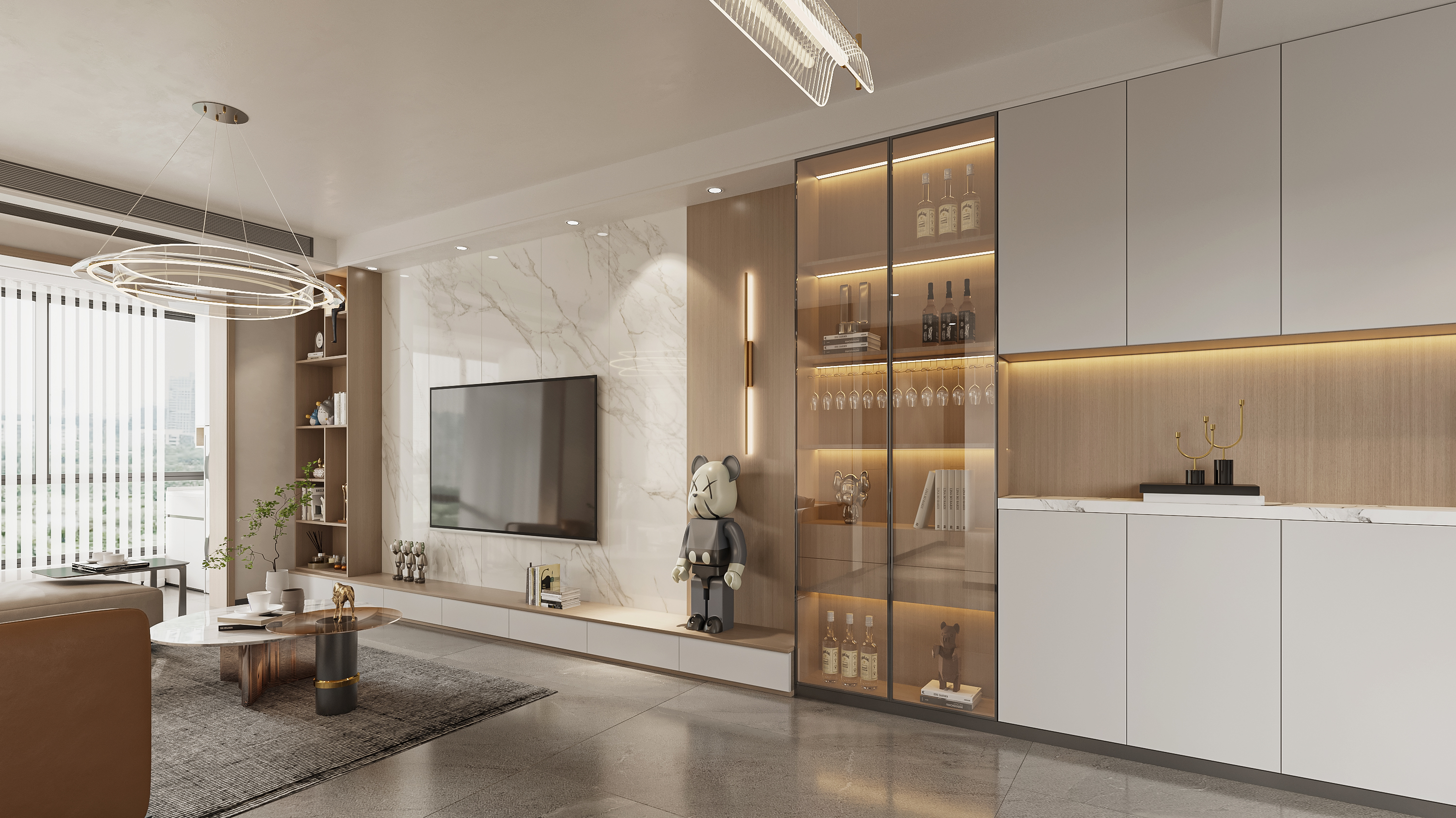 现代客餐厅效果图表现-6