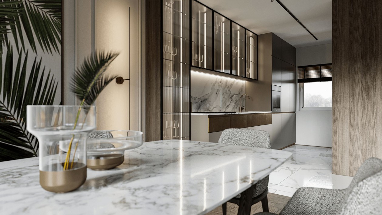 100㎡灰色系公寓设计 简约而时尚-6