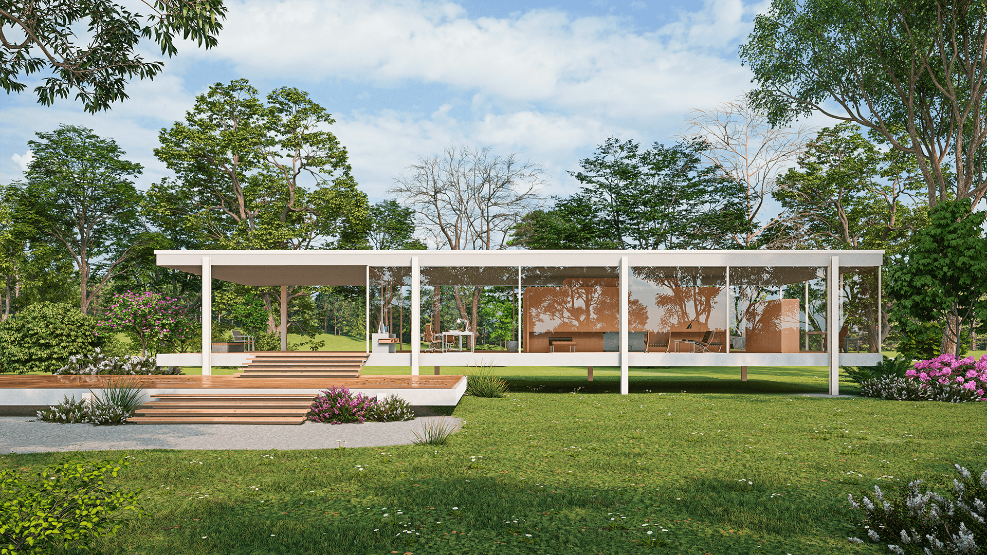 FARNWORTH HOUSE 渲染图丨Lumion 课程学生-6