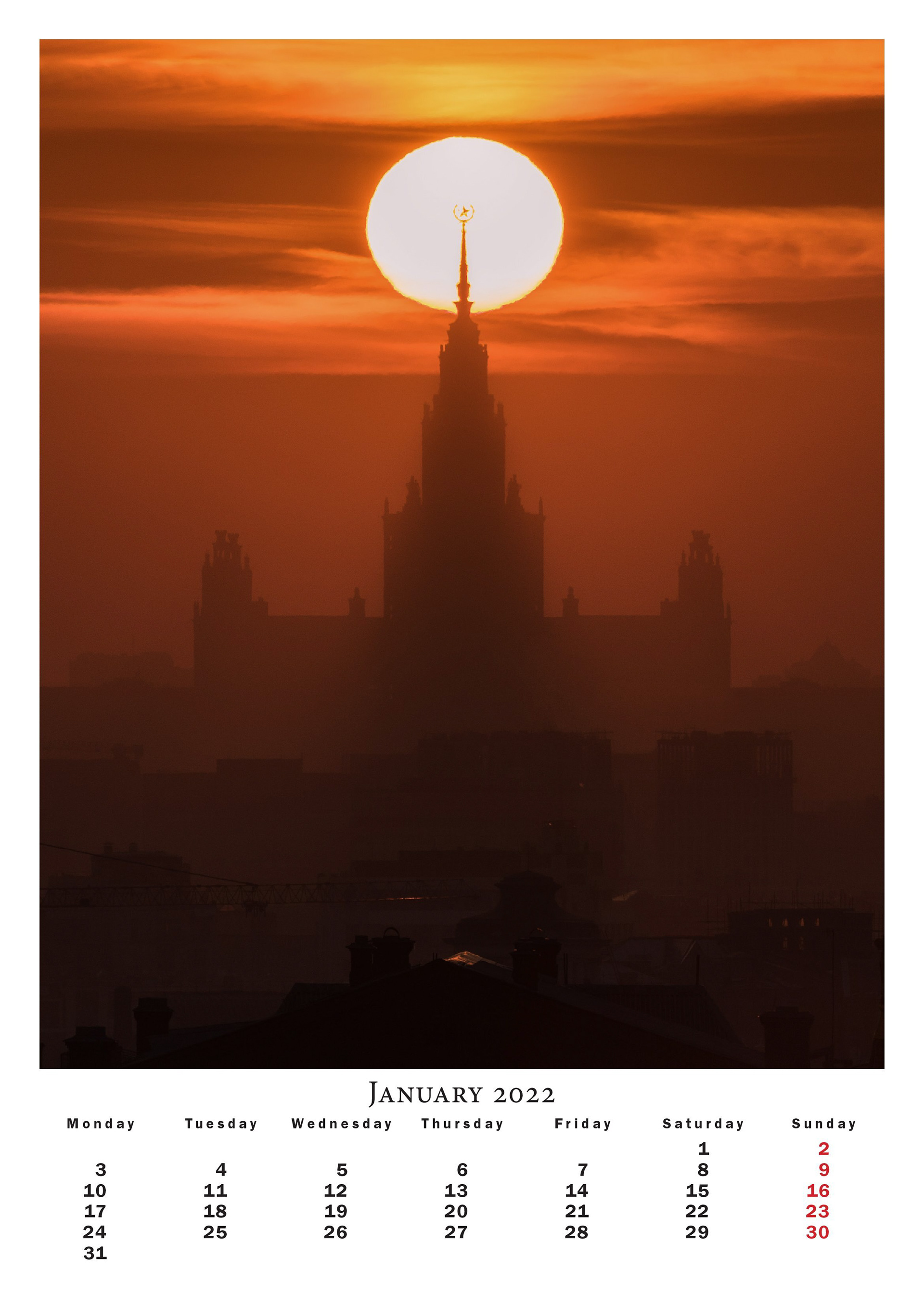 2022 年莫斯科日历丨RussiaMoscow-5