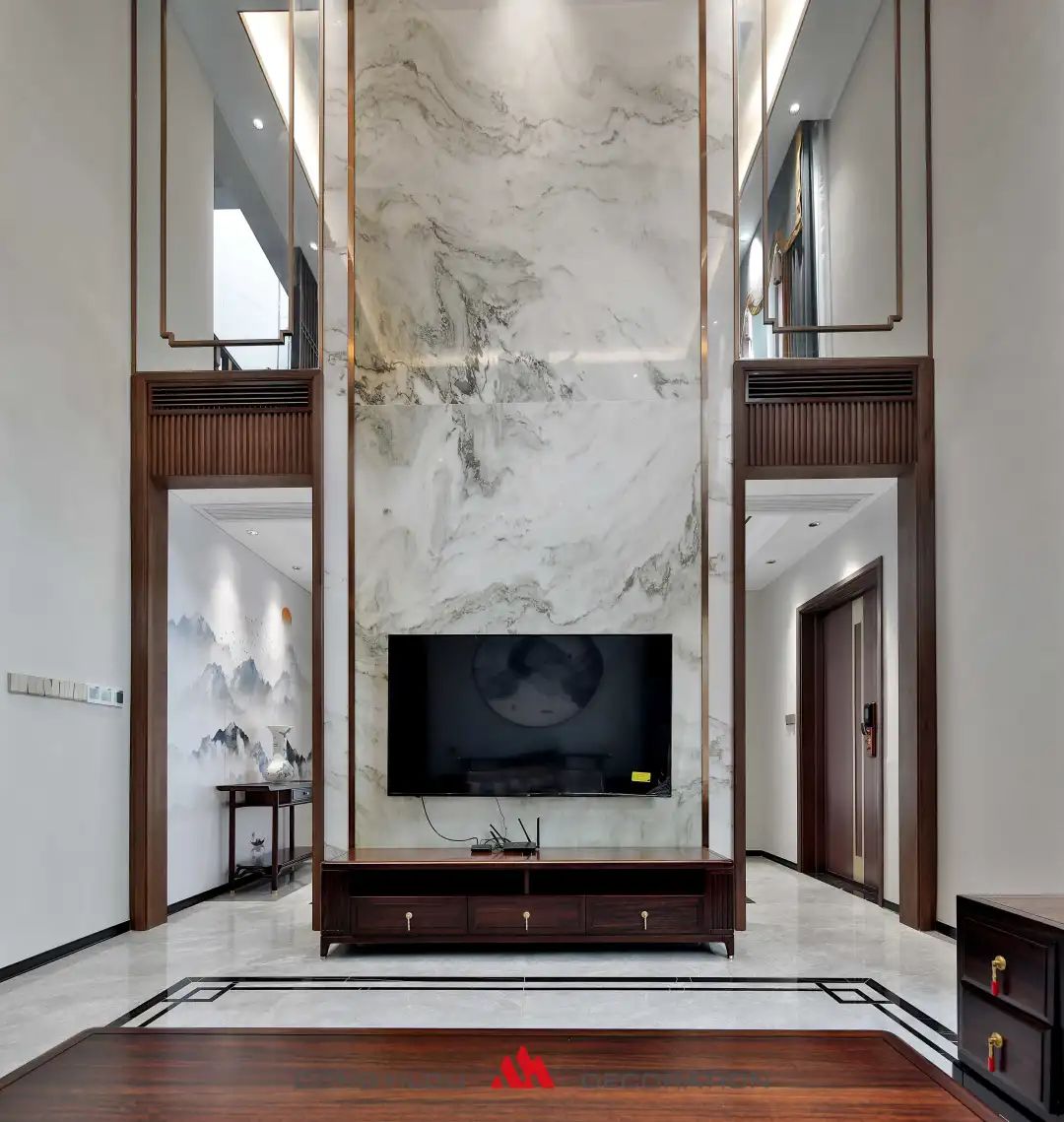 南昌绿地卢塞恩新中式别墅丨中国南昌丨丛一楼装饰-14