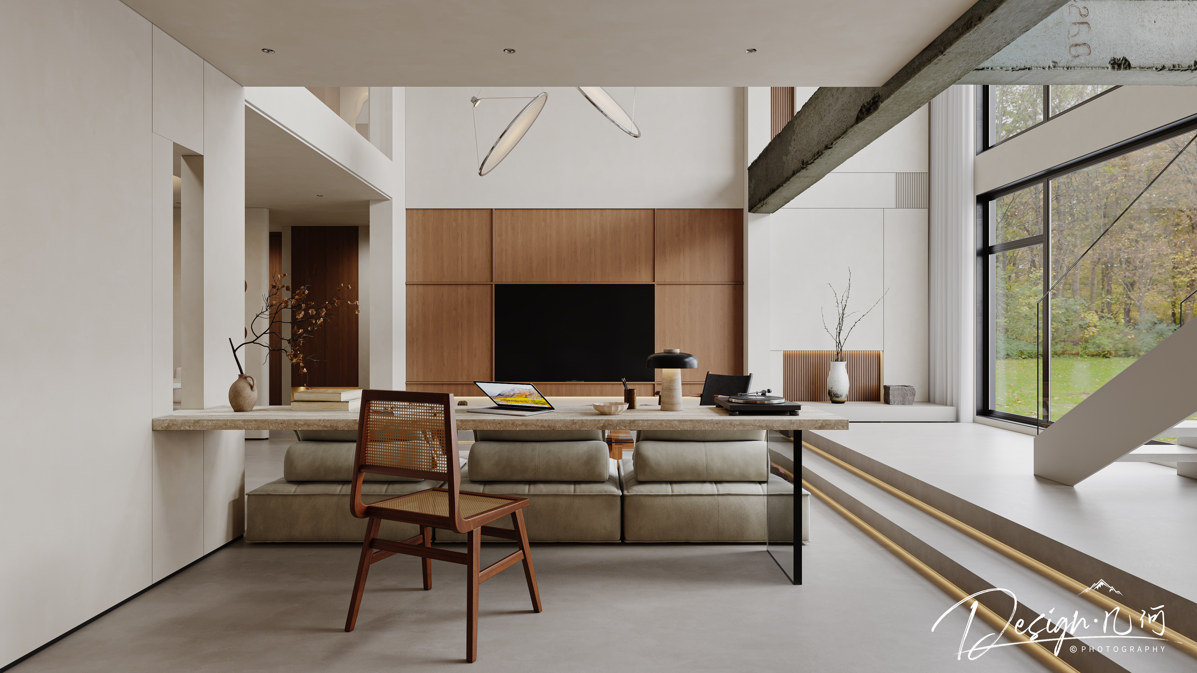 几何空间视觉表现 | 天玺湾中古风客餐厅（日景篇）-2