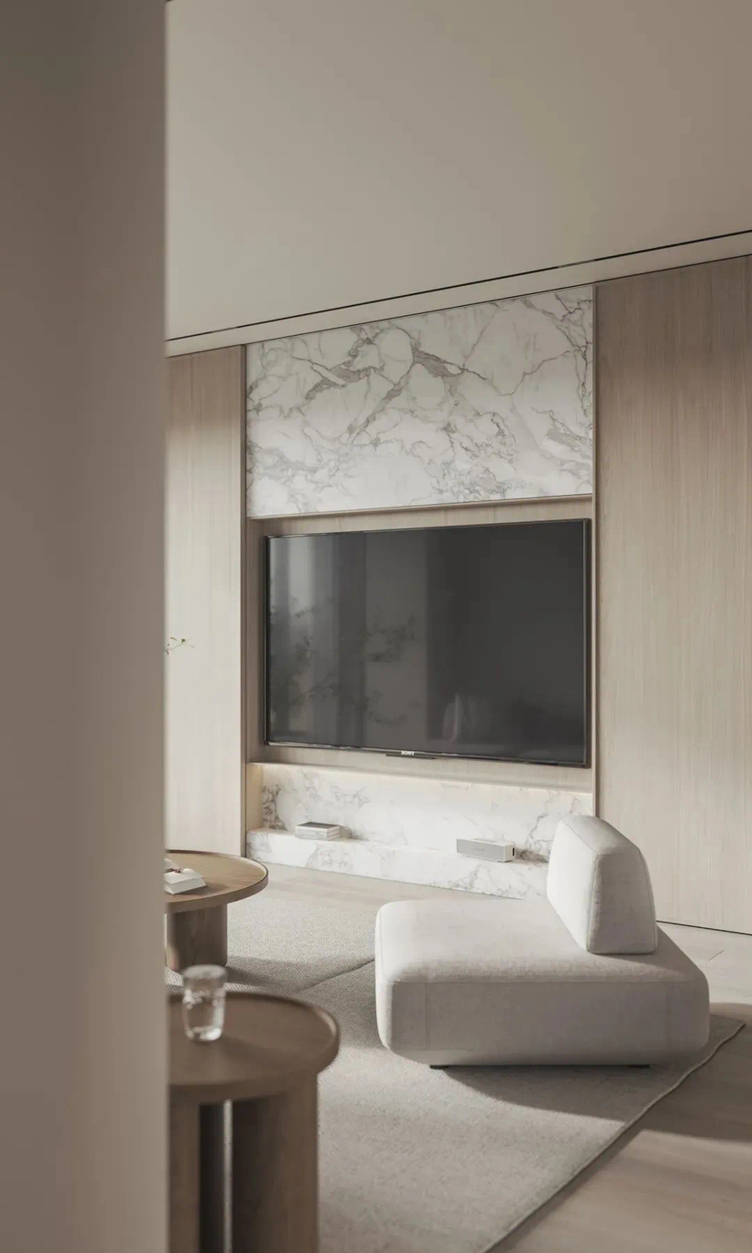 137㎡侘寂极简风住宅设计-13