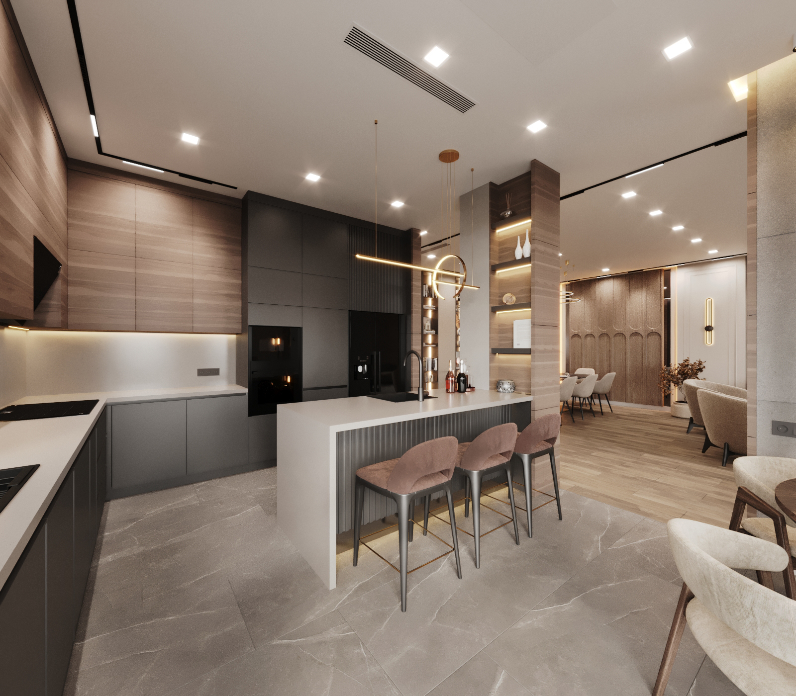 400平方米的房屋室内设计丨亚美尼亚丨Design_14-35