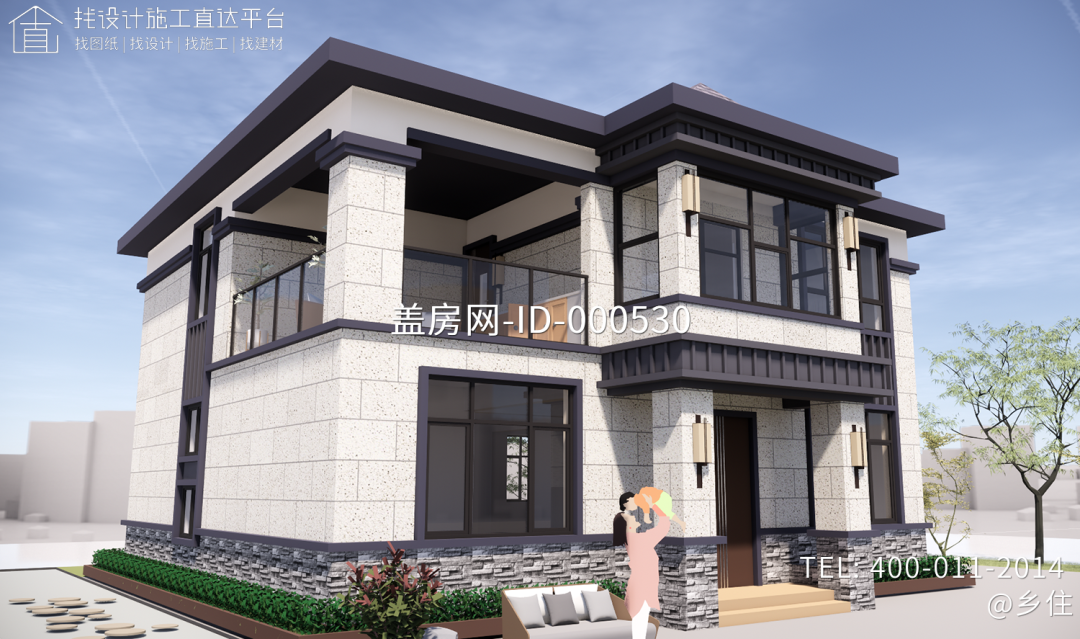 【设计师案例】土建参考造价55万，面宽12m×进深11m江苏苏州二层欧式别墅-29