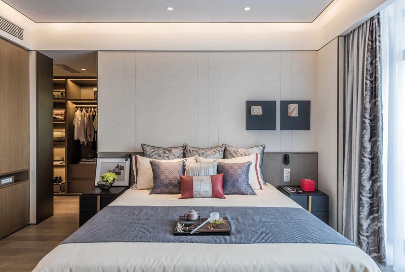 青岛金沙滩高层临海大平层生活示范空间-13