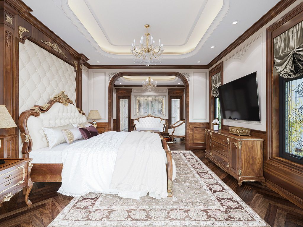 3层新古典9米门面独栋别墅设计丨越南丨Kiến Trúc Nhà Việt Phong Thuỷ-48