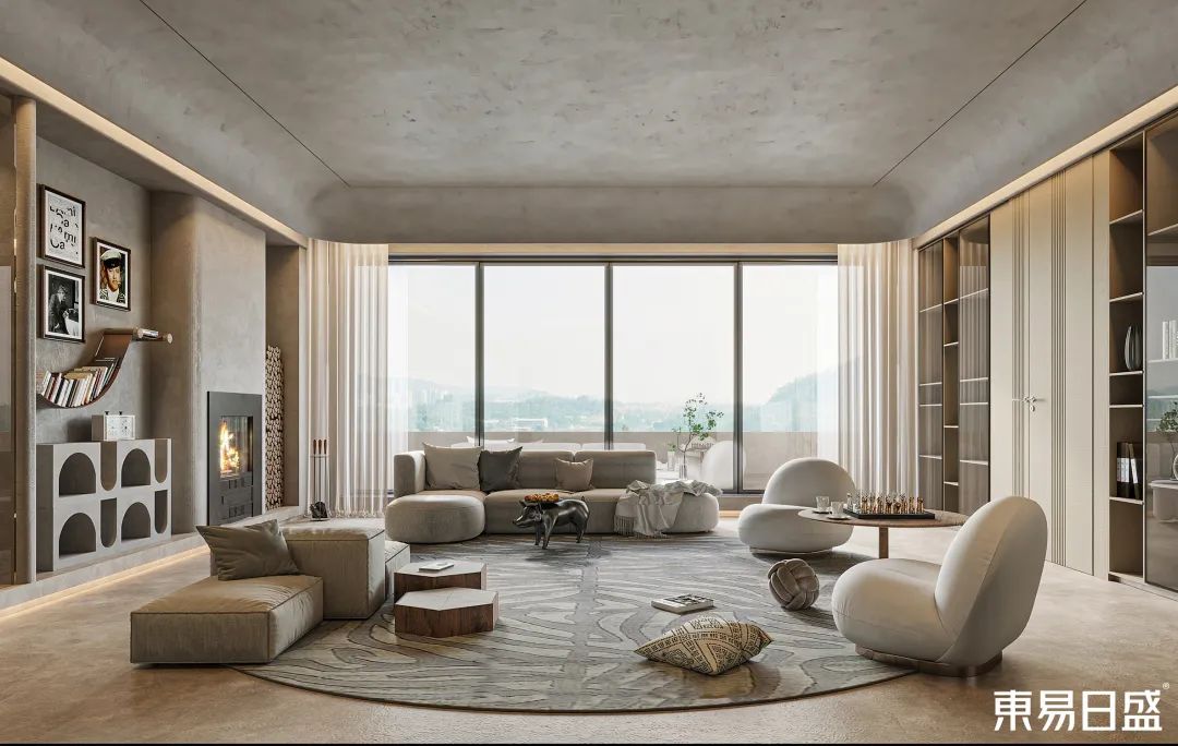 210㎡跃层装修，毫不「网红」的侘寂风-31