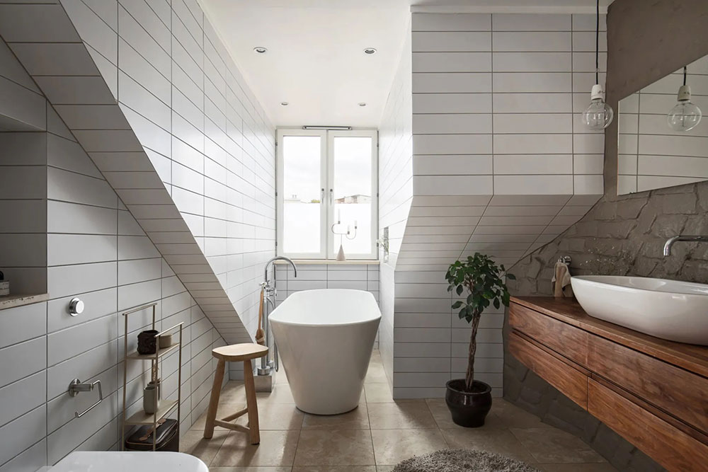 百年砖墙的现代阁楼公寓-25