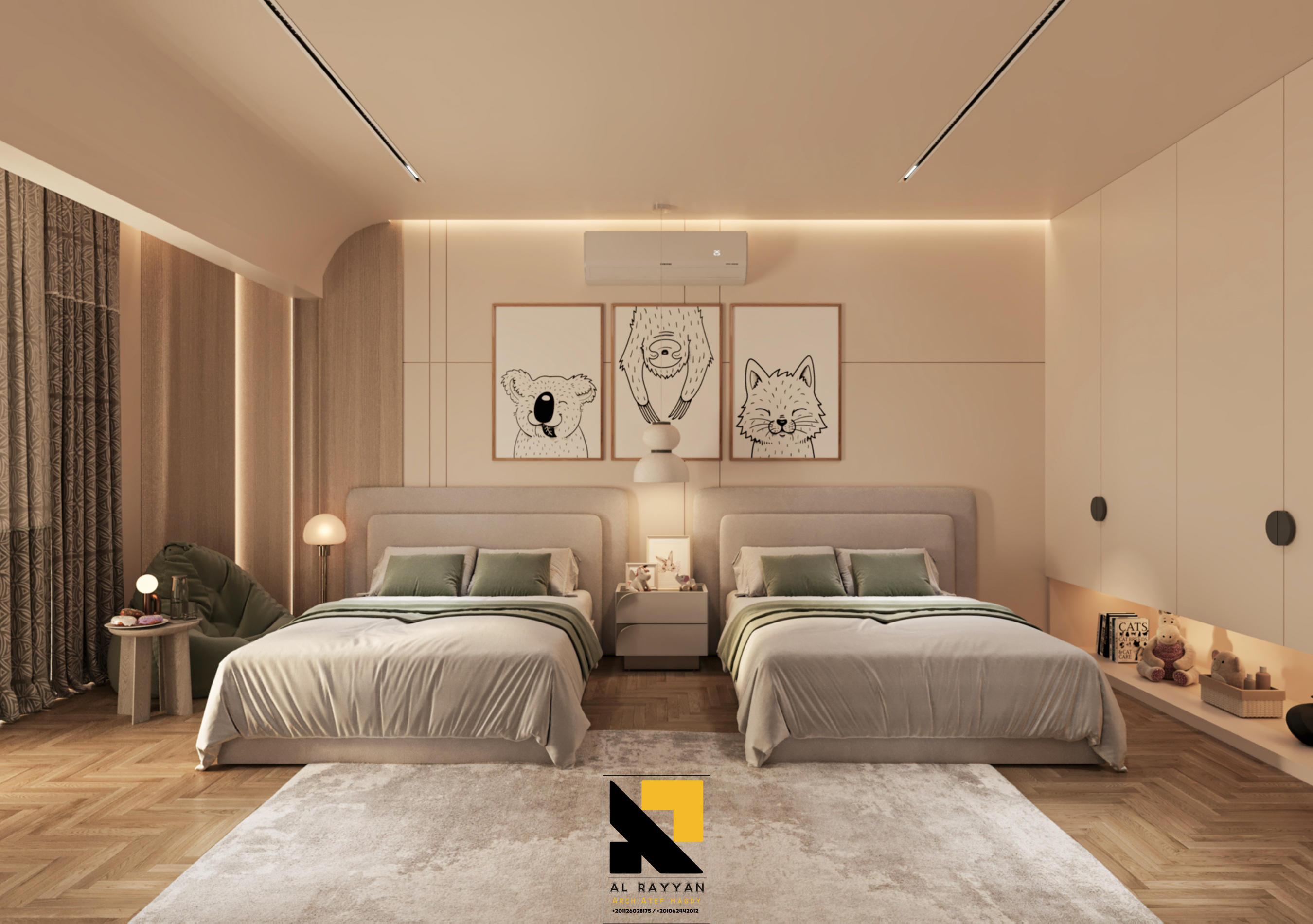 谢赫扎耶德城皇家城别墅儿童卧室设计丨Atef Magdy Atef-5