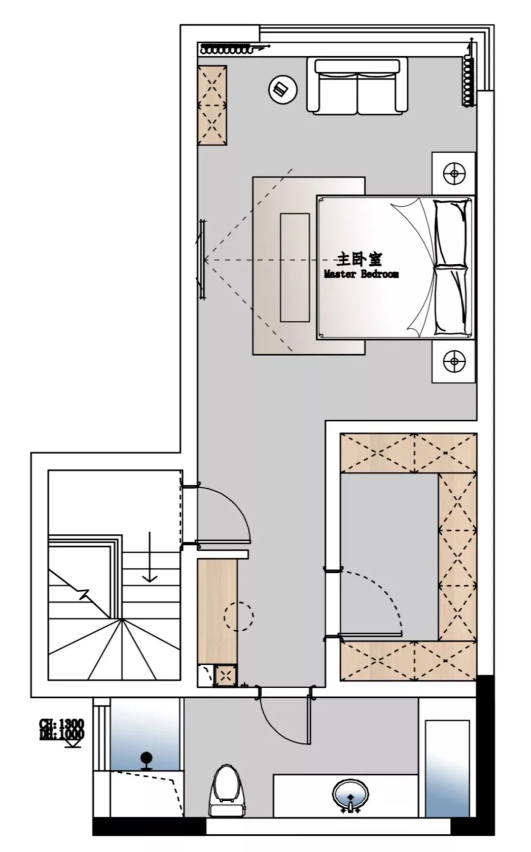 韩式简约 160㎡复式 | LDK 布局++ 超大主卧套间,浪漫实用兼得!-59