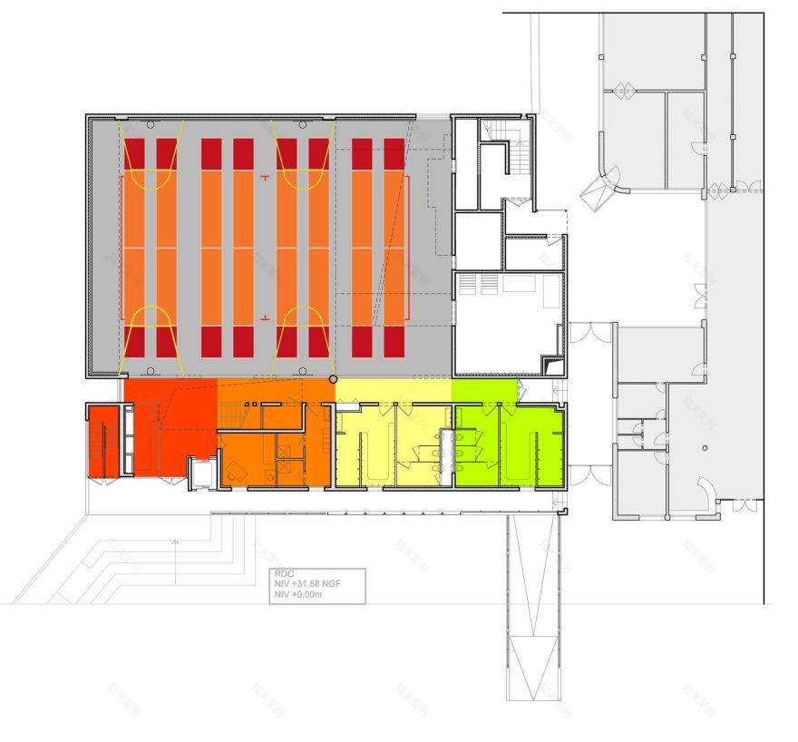 圣克劳德体育休闲中心 | 彩色立方体城堡-63