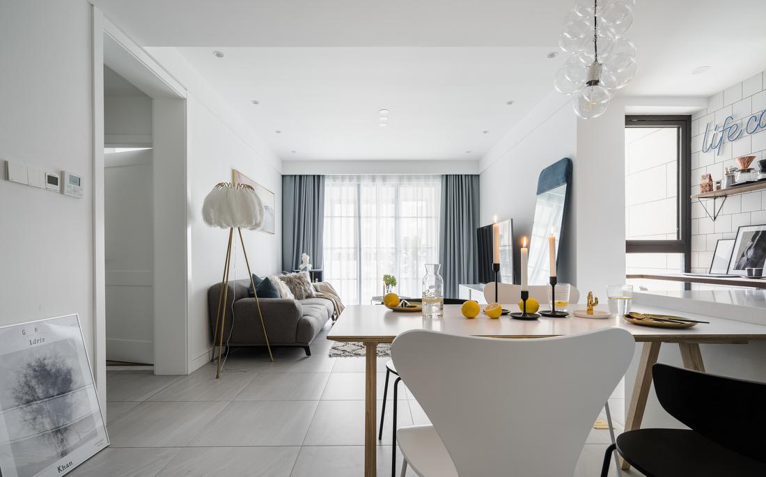 上海北欧风公寓设计,皇家代尔夫特蓝的 INS 风情-26