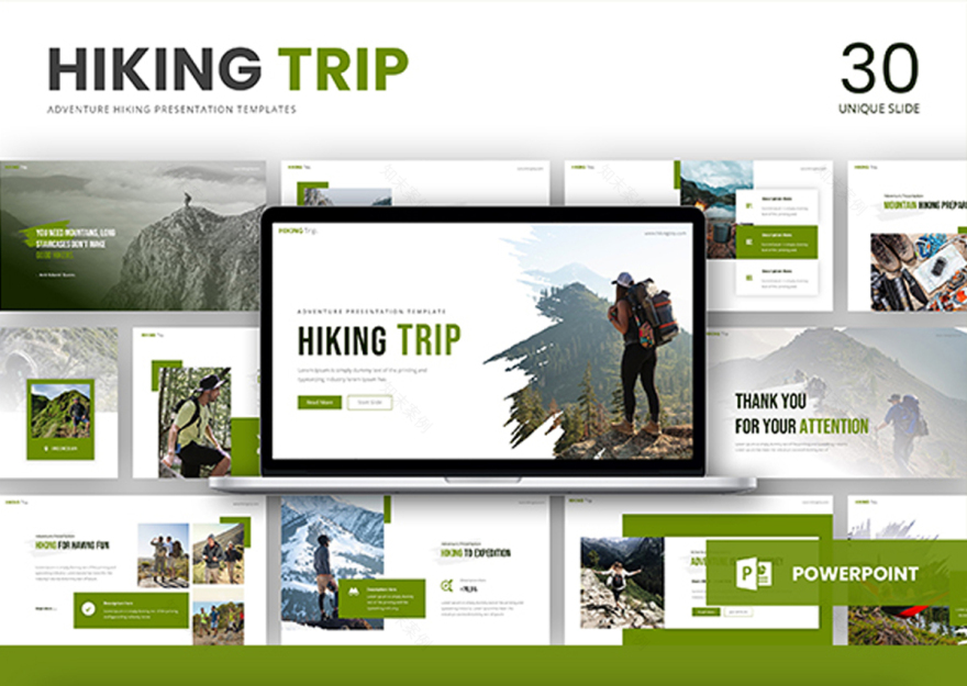 徒步旅行展示模板-2