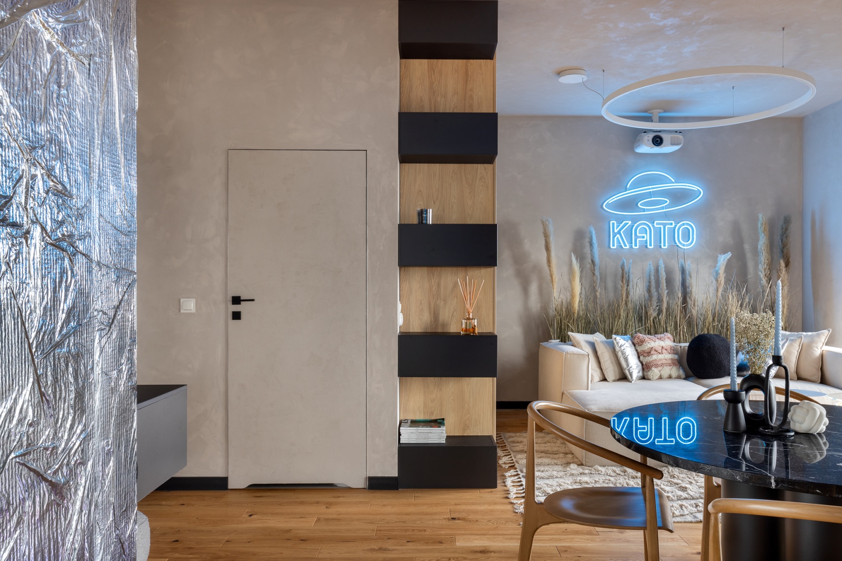 Katowice带霓虹灯的64平公寓室内设计丨PolandKatowice丨n a n o v o . studio（Natalia Gurak）-33